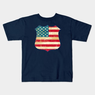 USA Flag Vintage textured Kids T-Shirt